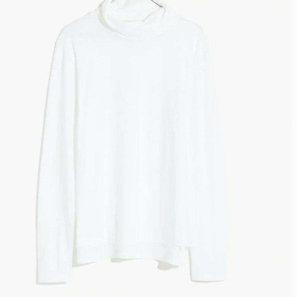 Madewell Whisper Cotton Turtleneck Long Sleeve Large NWT